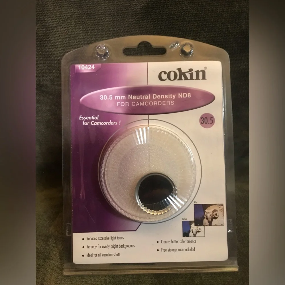 Cokin ND8 Camcorder Filter 4 Sizes (25,30,30.5 or 37mm)